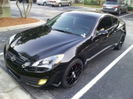 2010 Hyundai Genesis with 18x8.5 Enkei Raijin wheels