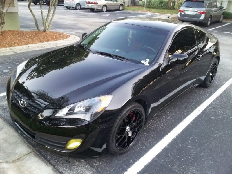 2010 Hyundai Genesis with 18x8.5 Enkei Raijin wheels