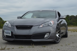 2011 Hyundai Genesis with 19x8.5 TSW Nurburgring wheels