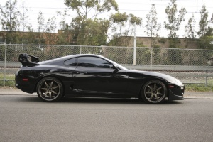1996 Toyota Supra with 19x9.5 WedsSport SA-90 wheels