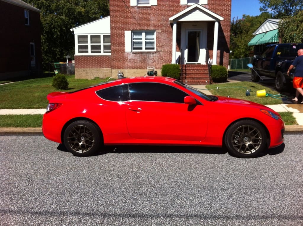 2011 Hyundai Genesis with 18x8.5 TSW Nurburgring wheels