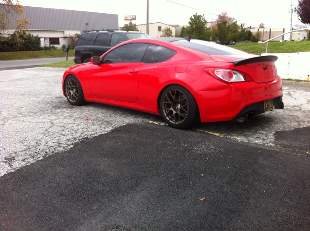 2011 Hyundai Genesis with 18x8.5 TSW Nurburgring wheels