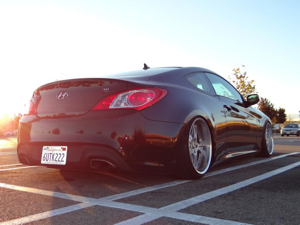 2011 Hyundai Genesis with 19x9.5 Kranze Cerberus Version 1 wheels