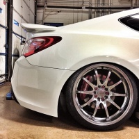 2011 Hyundai Genesis with 19x10.5 Varrstoen ES3 wheels