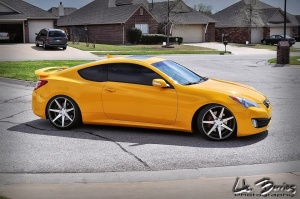 2011 Hyundai Genesis with 20x9 Vossen CV7 wheels