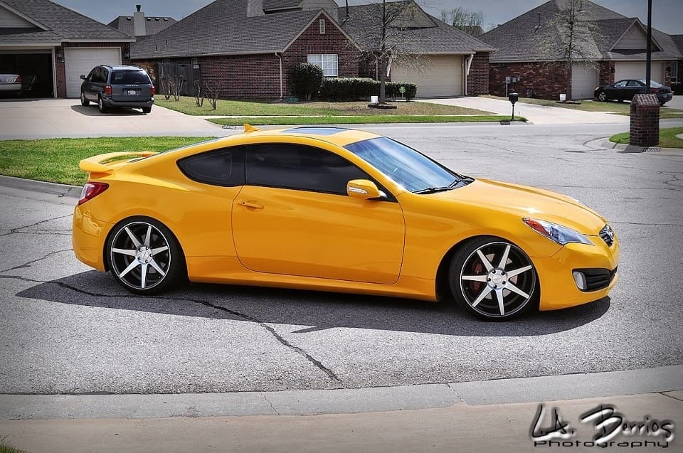 2011 Hyundai Genesis with 20x9 Vossen CV7 wheels