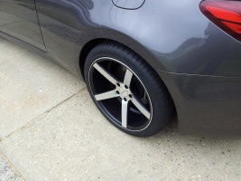 2012 Hyundai Genesis with 19x8.5 Vossen CV3 wheels