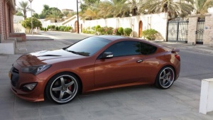 2012 Hyundai Genesis with 20x8.5 Lenso D1R wheels