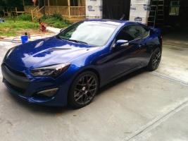2012 Hyundai Genesis with 19x8.5 TSW Nurburgring wheels