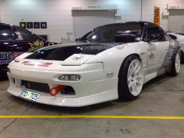 1995 Nissan S13 with 17x9 Work Wheels Emotion wheels