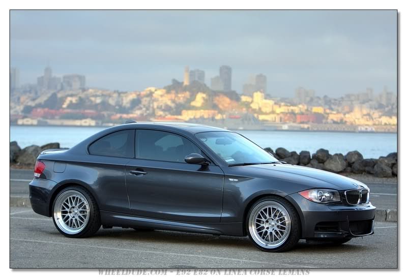 2008 BMW 135 with 19x8.5 Linea Corse Lemans wheels
