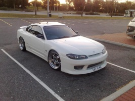 2002 Nissan S15 with 18x9 Work Wheels Meister SP1 3pc wheels