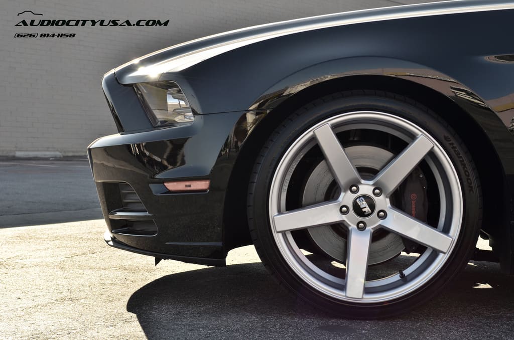 2014 Ford Mustang with 20x9 STR 607 wheels
