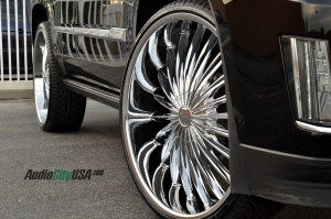 2015 Cadillac Escalade with 28x10 Velocity VW 11 wheels