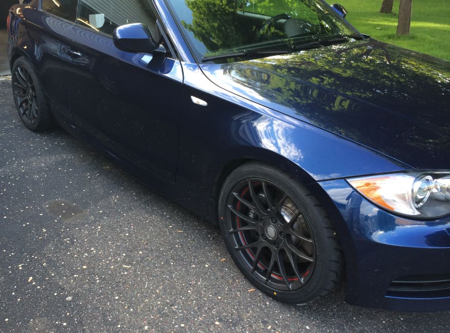 2010 BMW 135 with 18x7.5 Breyton GTS-R wheels