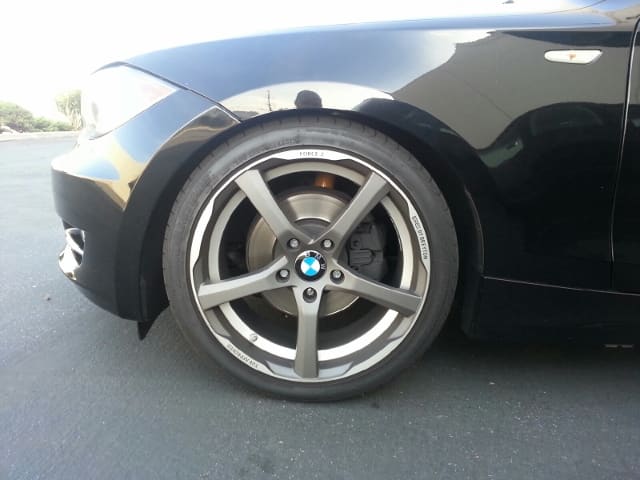 2010 BMW 128 with 18x8 BE GTF2 wheels
