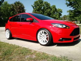 2014 Ford Focus ST with 18x9.5 Work Emotion CR Ultimate wheels