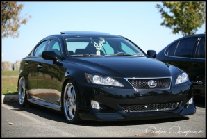 2007 Lexus IS 350 with 19x8 AME Shallen CX wheels