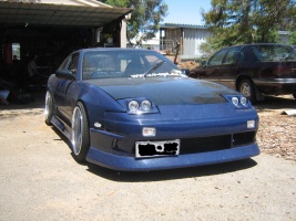 1990 Nissan S13 with 18x10 Weds Kranze Cerberus I wheels