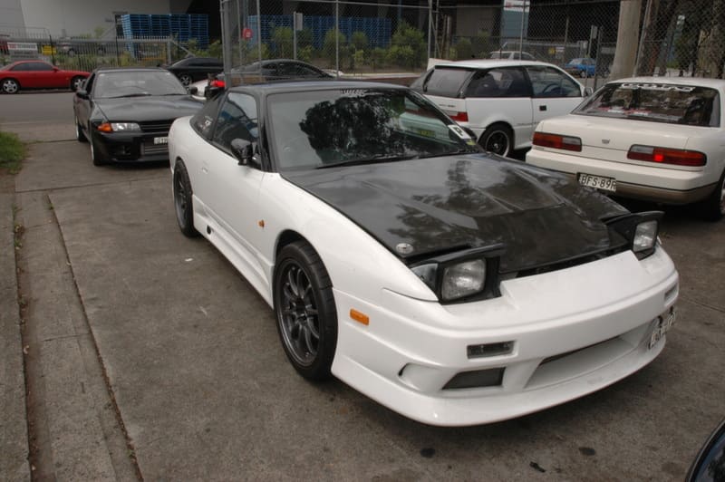 1994 Nissan S13 with 18x8.5 Rays Engineering Volk Racing CE28N wheels