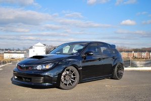 2008 Subaru Impreza WRX STi with 18x9 YOKOHAMA ORIGINAL WHEEL DESIGN Advan RS wheels