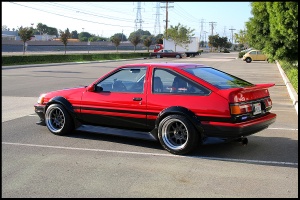 1985 Toyota Corolla with 16x9.5 JLine 10SL2 wheels