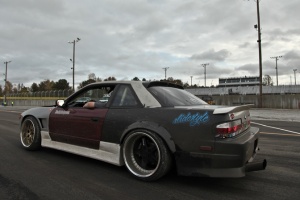 1991 Nissan S13 with 18x10 Weds Kranze ERM wheels