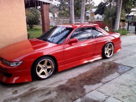 1989 Nissan S13 with 17x9 Rays Engineering Volk Racing GT-C wheels