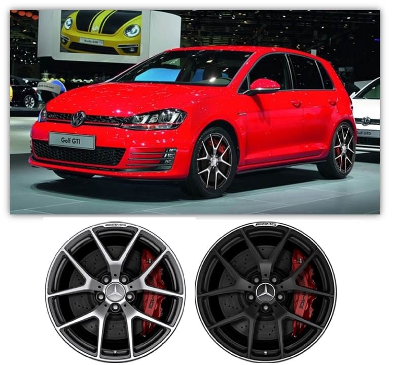2015 Volkswagen Golf GTI with 19x8 AMG Y SPOKE FORGED wheels