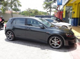 2015 Volkswagen Golf GTI with 19x8.5 VOLK RACING G2 wheels