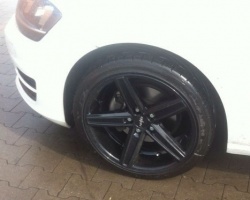 2015 Volkswagen Golf GTI with 18x8.5 OXIGIN CONCAVE BLACK wheels