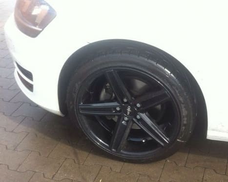 2015 Volkswagen Golf GTI with 18x8.5 OXIGIN CONCAVE BLACK wheels