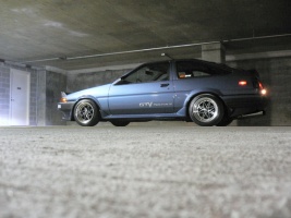 1986 Toyota Corolla with 15x8 Work Wheels Equip 03 wheels