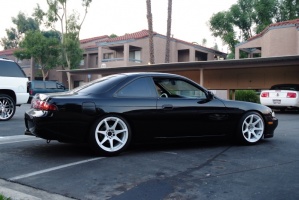 1995 Nissan S14 with 17x9.5 MB Battle wheels