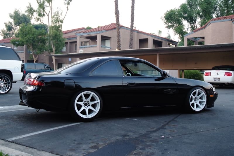 1995 Nissan S14 with 17x9.5 MB Battle wheels