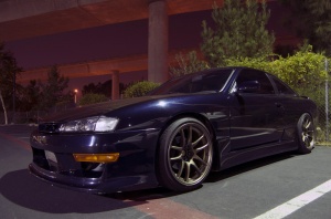 1995 Nissan S14 with 18x9.5 Work Wheels Emotion CRKai wheels