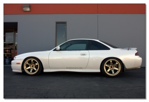 1997 Nissan S14 with 18x9.5 Rota Grid wheels