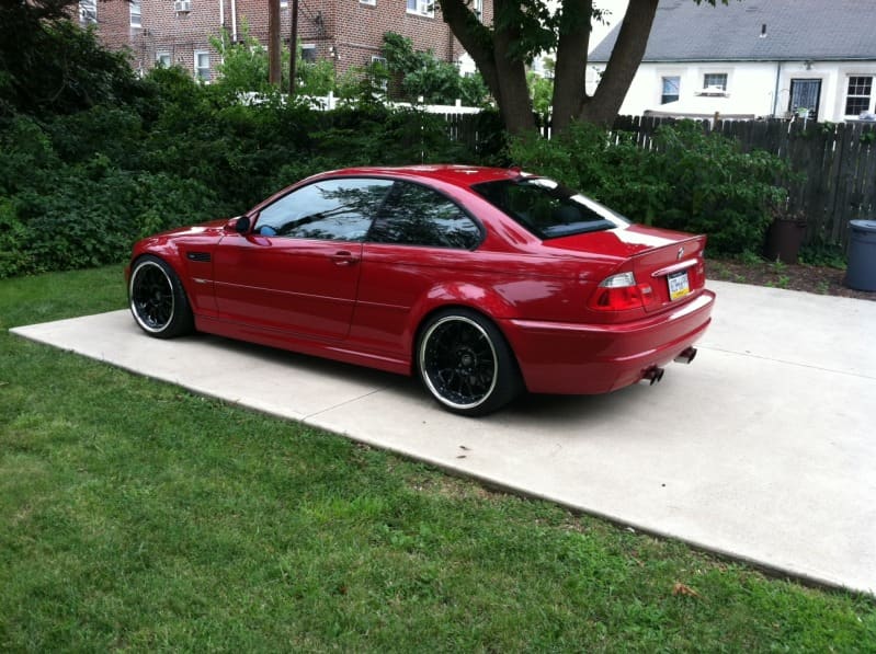 2006 BMW M3 with 19x9.5 wheels