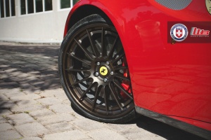 2015 Ferrari 458 Italia with 21x9.5 HRE RS103 wheels