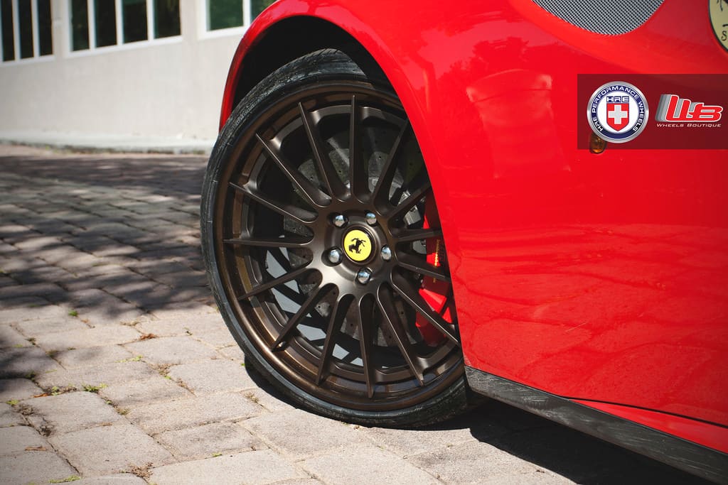 2015 Ferrari 458 Italia with 21x9.5 HRE RS103 wheels