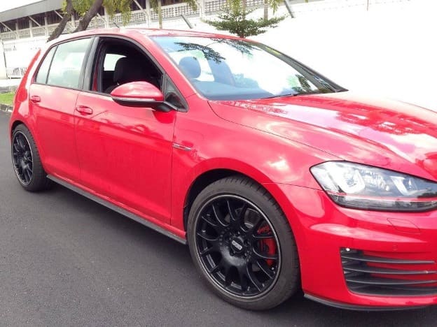 2015 Volkswagen Golf GTI with 18x8.5 BBS CH BLACK - REVISITED wheels