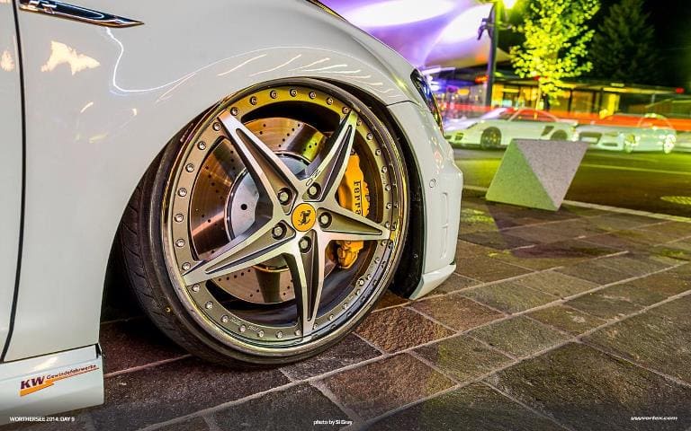 2015 Volkswagen Golf GTI with 20x8.5 OZ MITO ROSSO III wheels