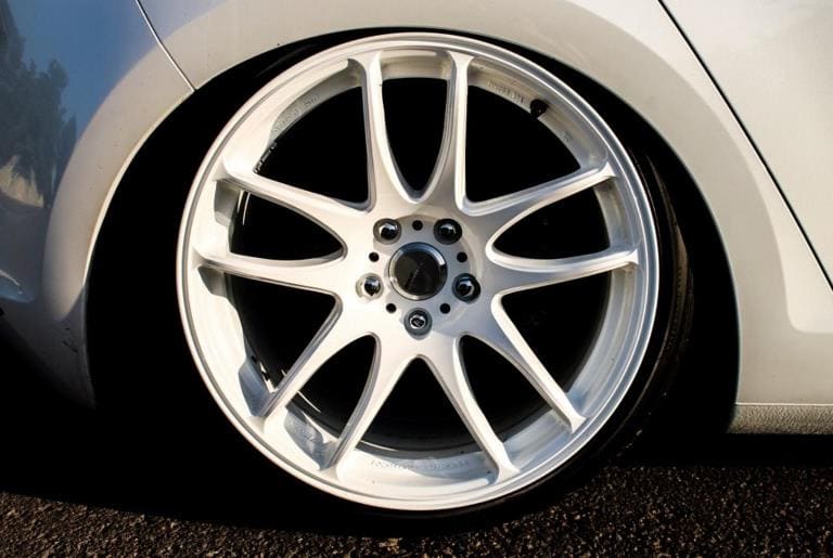 2015 Volkswagen Golf GTI with 18x9.5 WORK EMOTION CR KIWAMI wheels