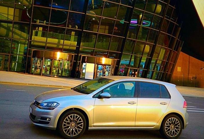 2015 Volkswagen Golf GTI with 17x7 MOMO REVENGE ANTHRACITE wheels