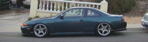 1995 Nissan S14 with 17x9 AME wheels