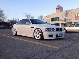 2006 BMW M3 with 19x8.5 Work wheels
