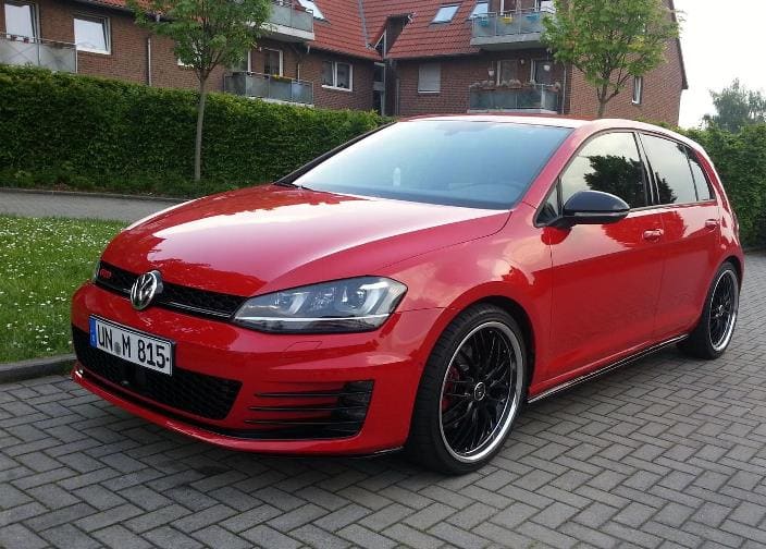 2015 Volkswagen Golf GTI with 19x8.5 INOVIT HASTE BLACK wheels