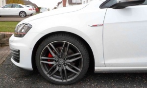 2015 Volkswagen Golf GTI with 18x8 MSW 24 wheels