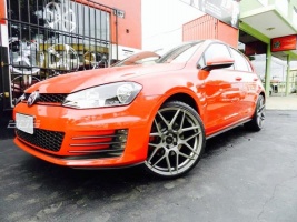 2015 Volkswagen Golf GTI with 20x8.5 RUFF R351 wheels