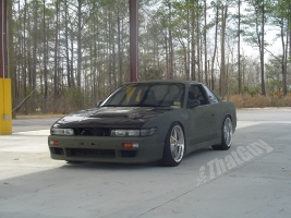 1993 Nissan S13 with 18x9 Work Wheels Equip wheels